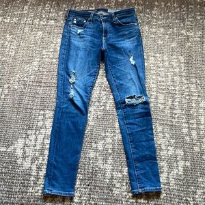 AG Jeans. Size 27R. Distressed Jeans
